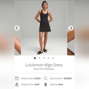 Lululemon Black Align Dress Size 10